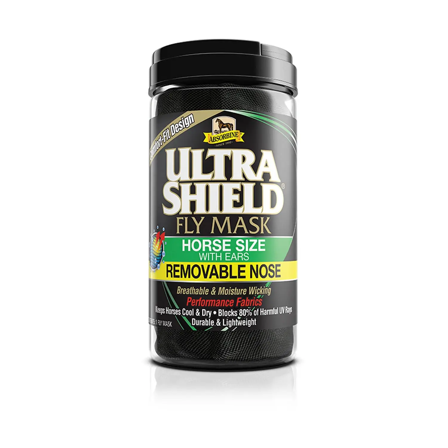 Absorbine Ultrashield Full Face Fly Mask With Removable Nose - Image 3