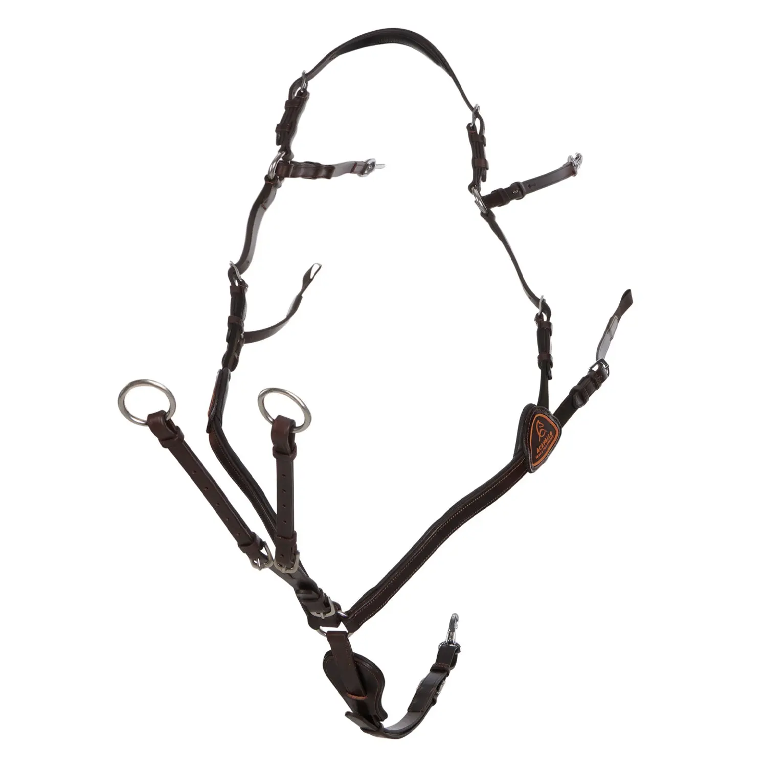 Acavallo Calfskin Leather 5 Point Attachment Breastplate - Image 16