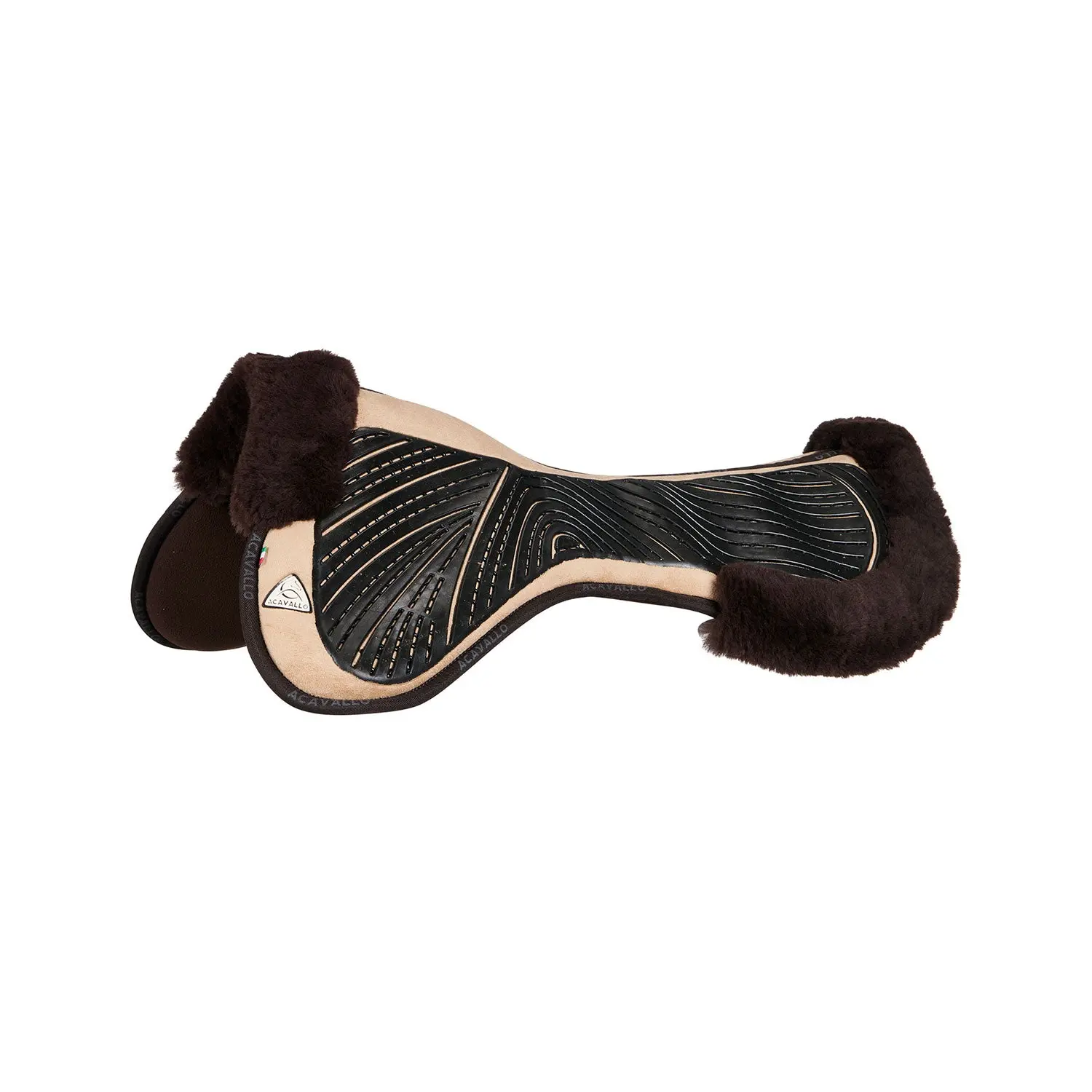 Acavallo Close Contact Gel & Memory Foam 1/2 Pad With Sheepskin