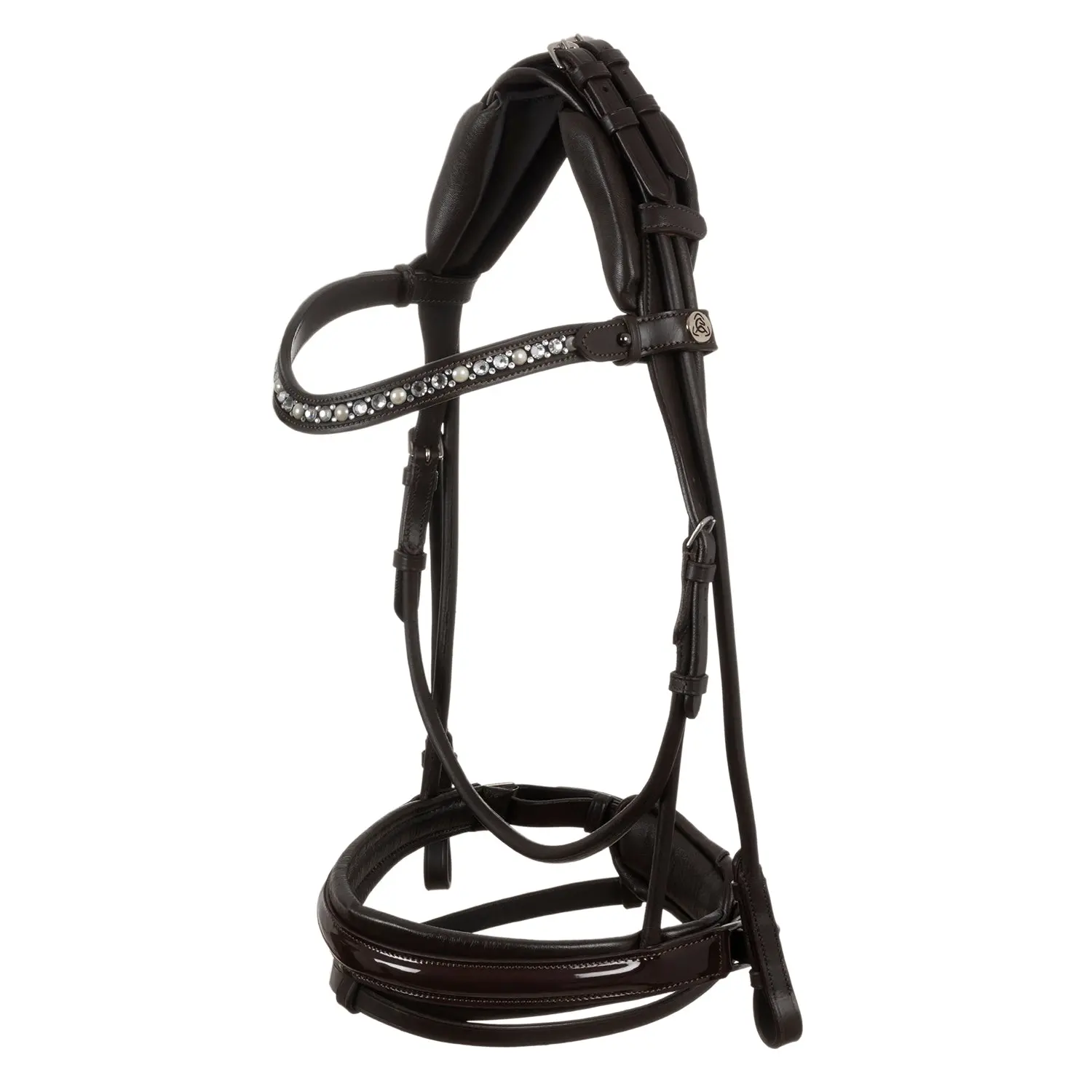 Acavallo Demoiselle Straight Noseband Stlex Pearl Anatomic Leather Bridle - Image 10