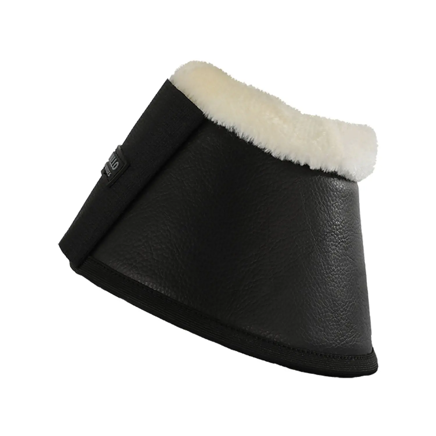 Acavallo Eco-Leather Black Bell Boots With Velcro Fastening - Image 4