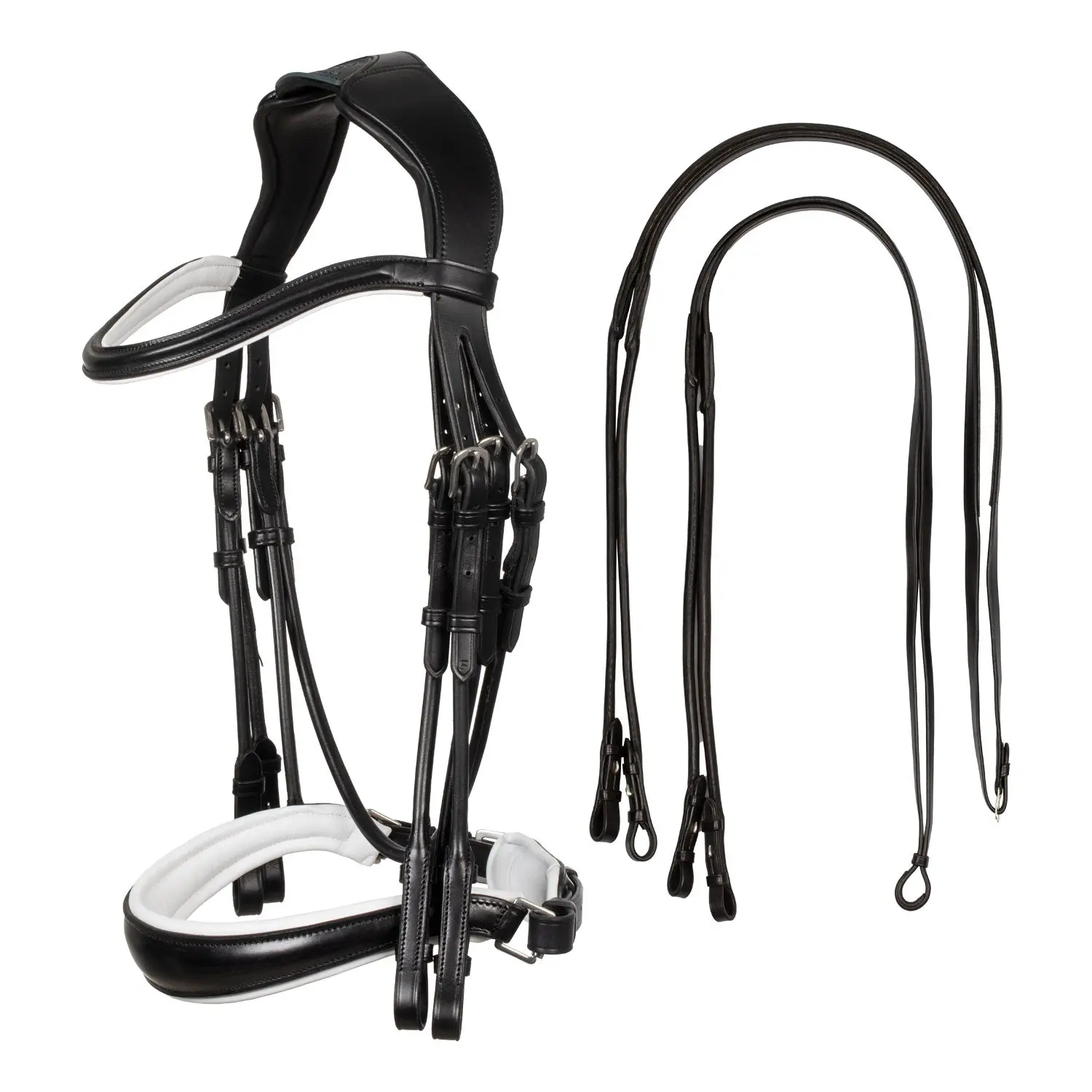 Acavallo Gioconda Rolled Leather Double Reins Bridle