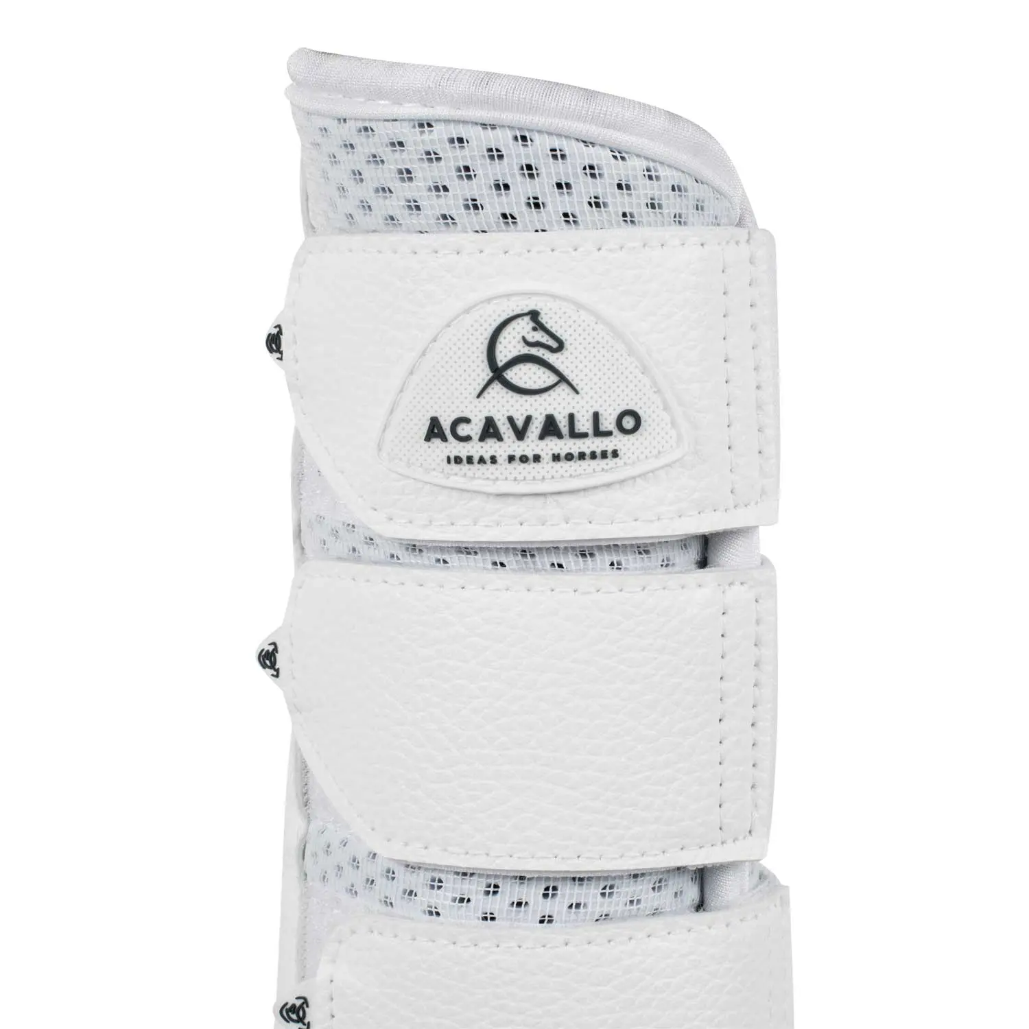 Acavallo Black Hind Brushing Horse Boots Neoprene Perforated With Triple Velcro - Image 22