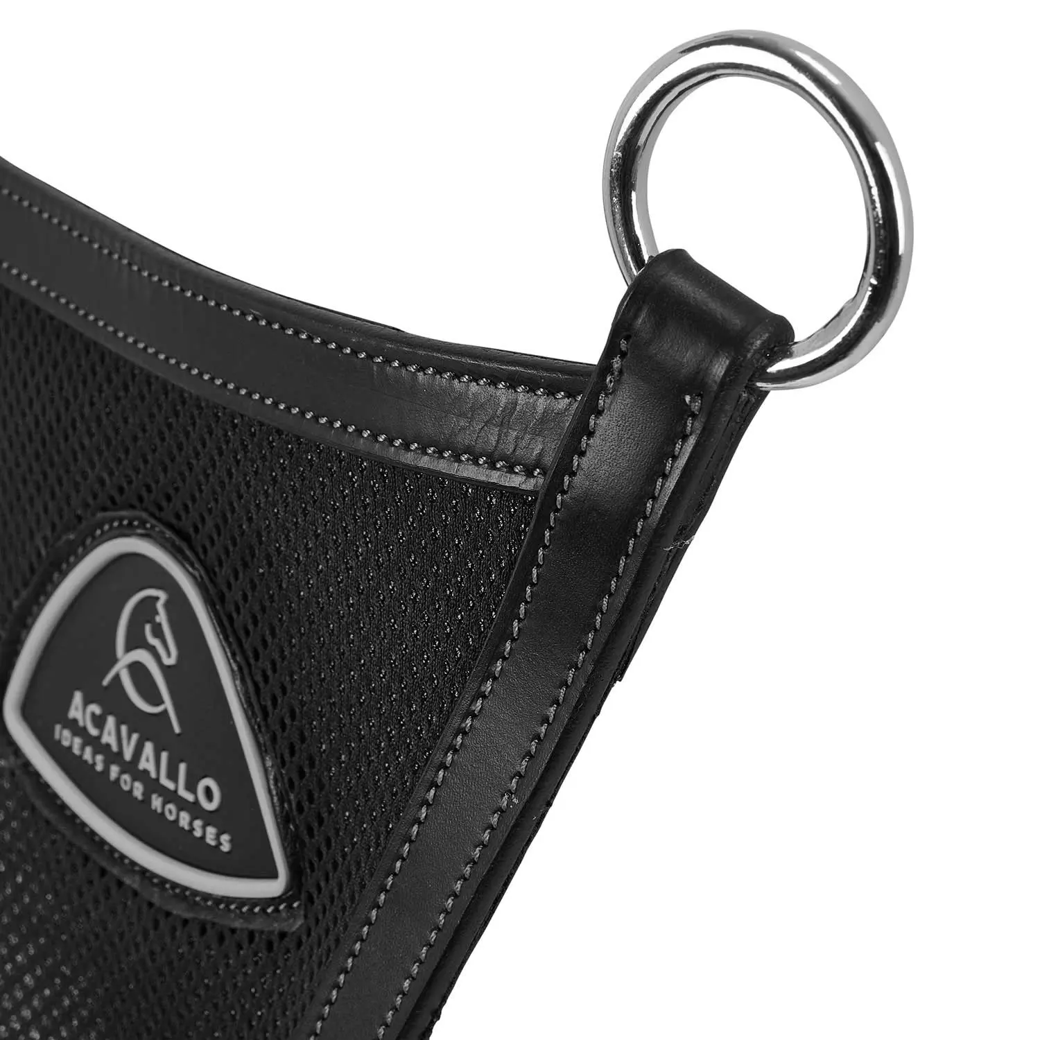 Acavallo Leather Bib Martingale With Mesh Insert - Image 4
