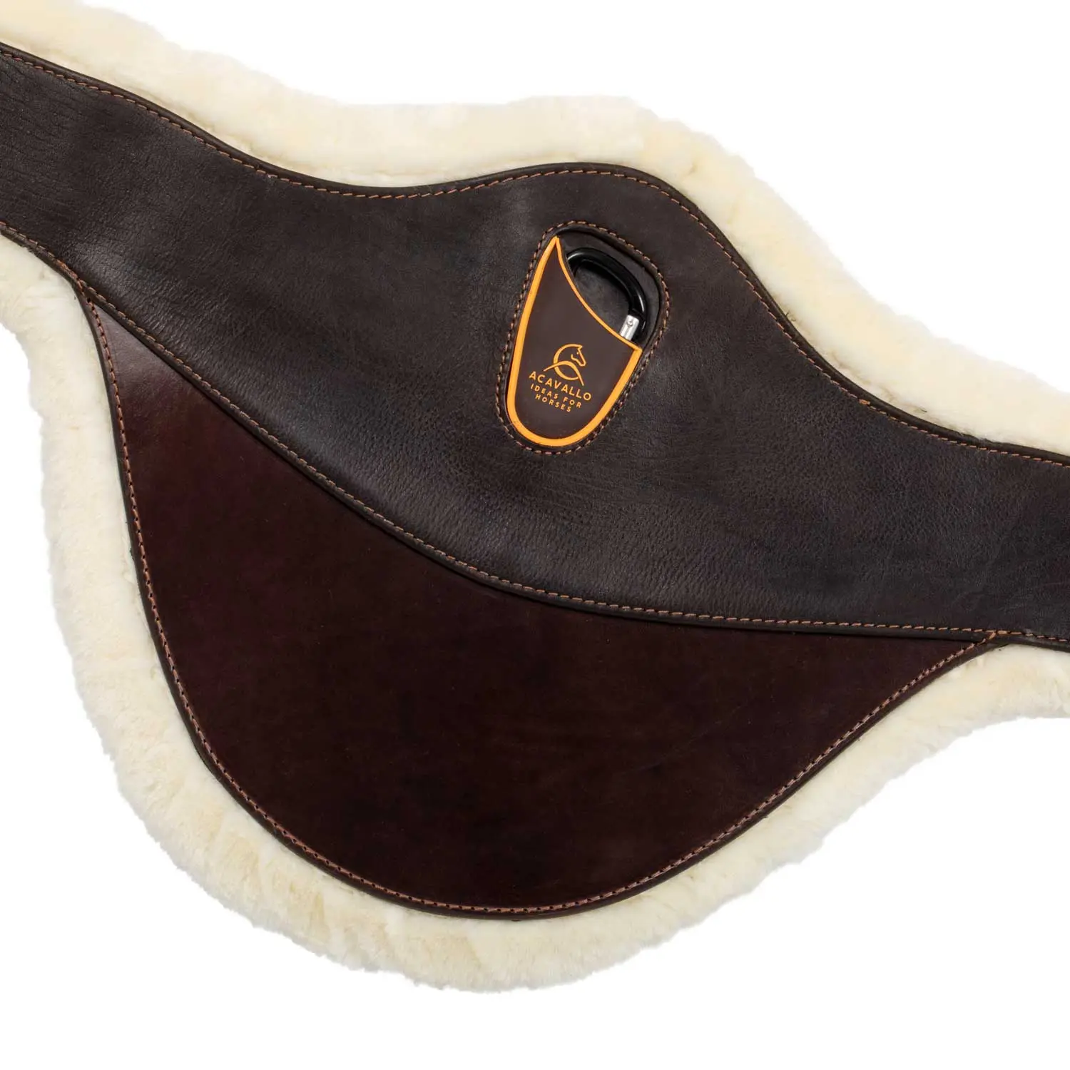 Acavallo Leather Studguard Girth With Removable Ecowool Lining - Image 14