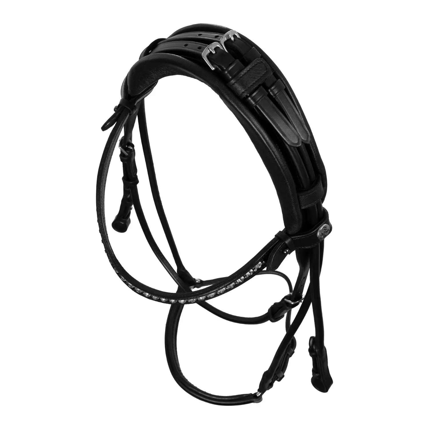 Acavallo Sunflower Drop Noseband Stlex Pearl Soft Anatomic Leather Bridle - Image 9