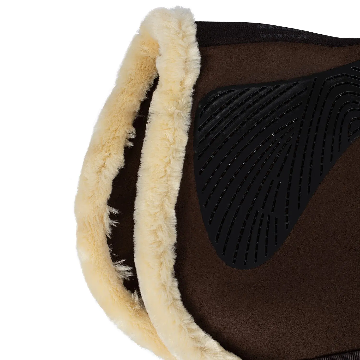 Acavallo Twin Sided Gel Pad Jump Numnah Full Sheepskin Edge - Image 13