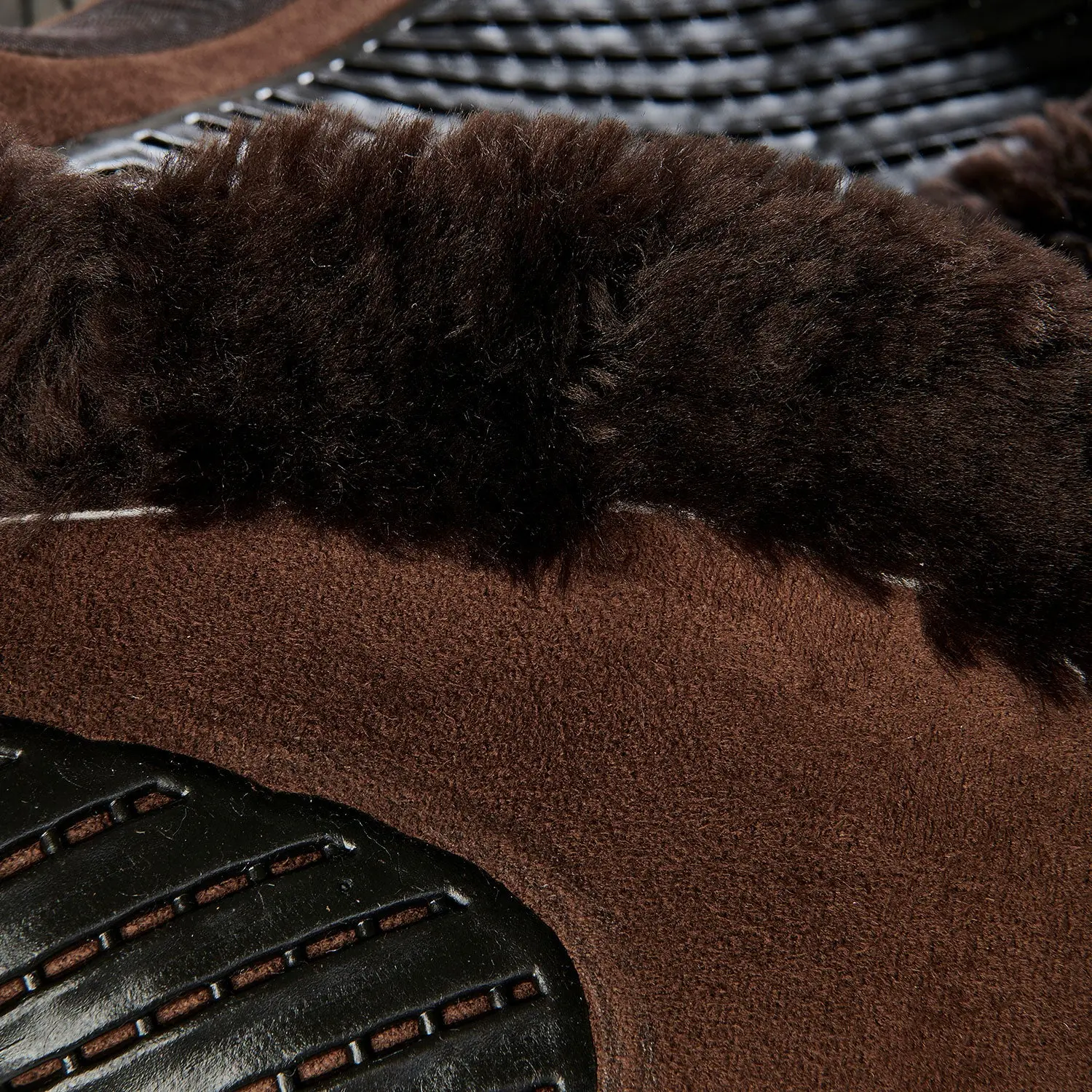 Acavallo Twin Sided Gel Pad Jump Numnah Full Sheepskin Edge - Image 19
