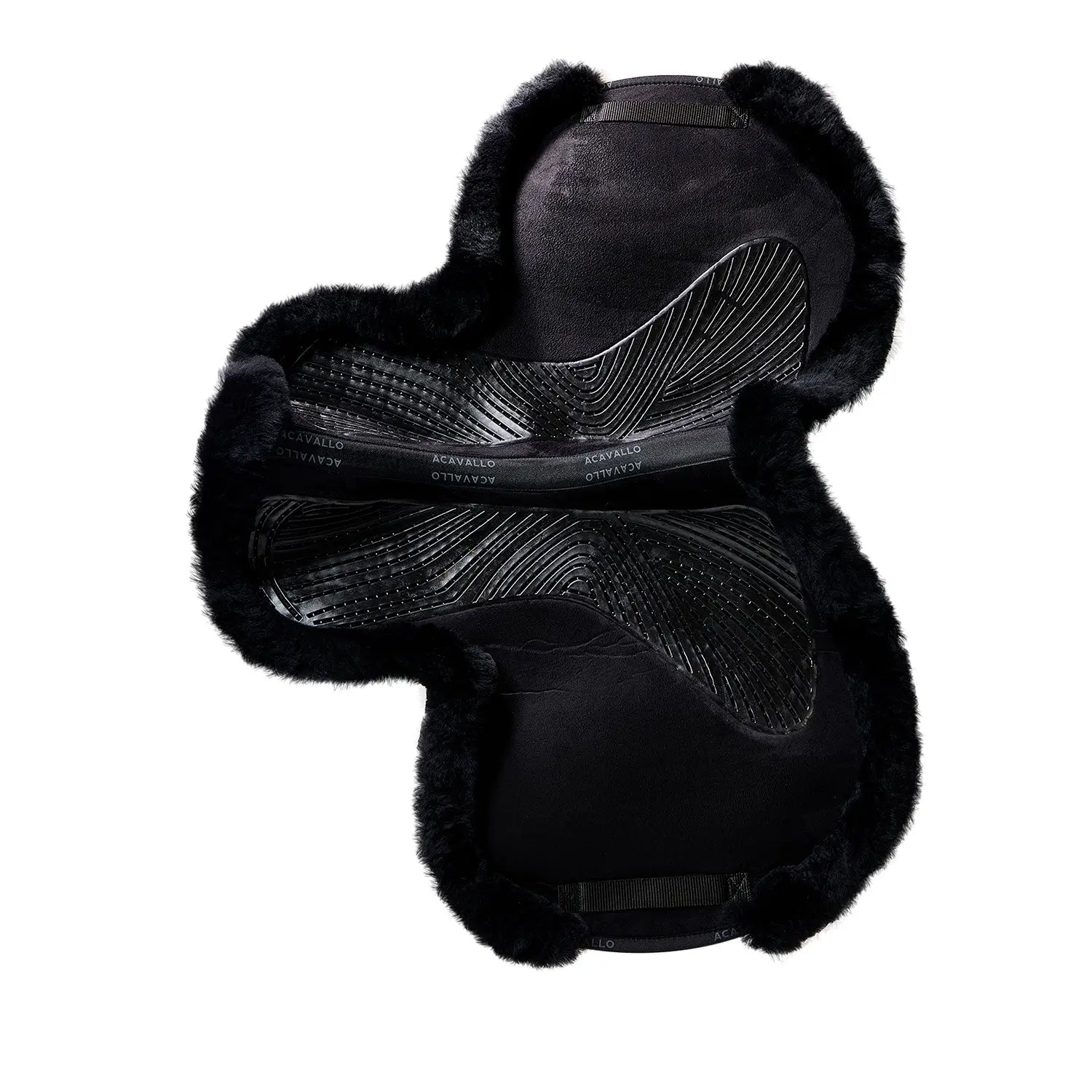Acavallo Twin Sided Gel Pad Jump Numnah Full Sheepskin Edge - Image 22