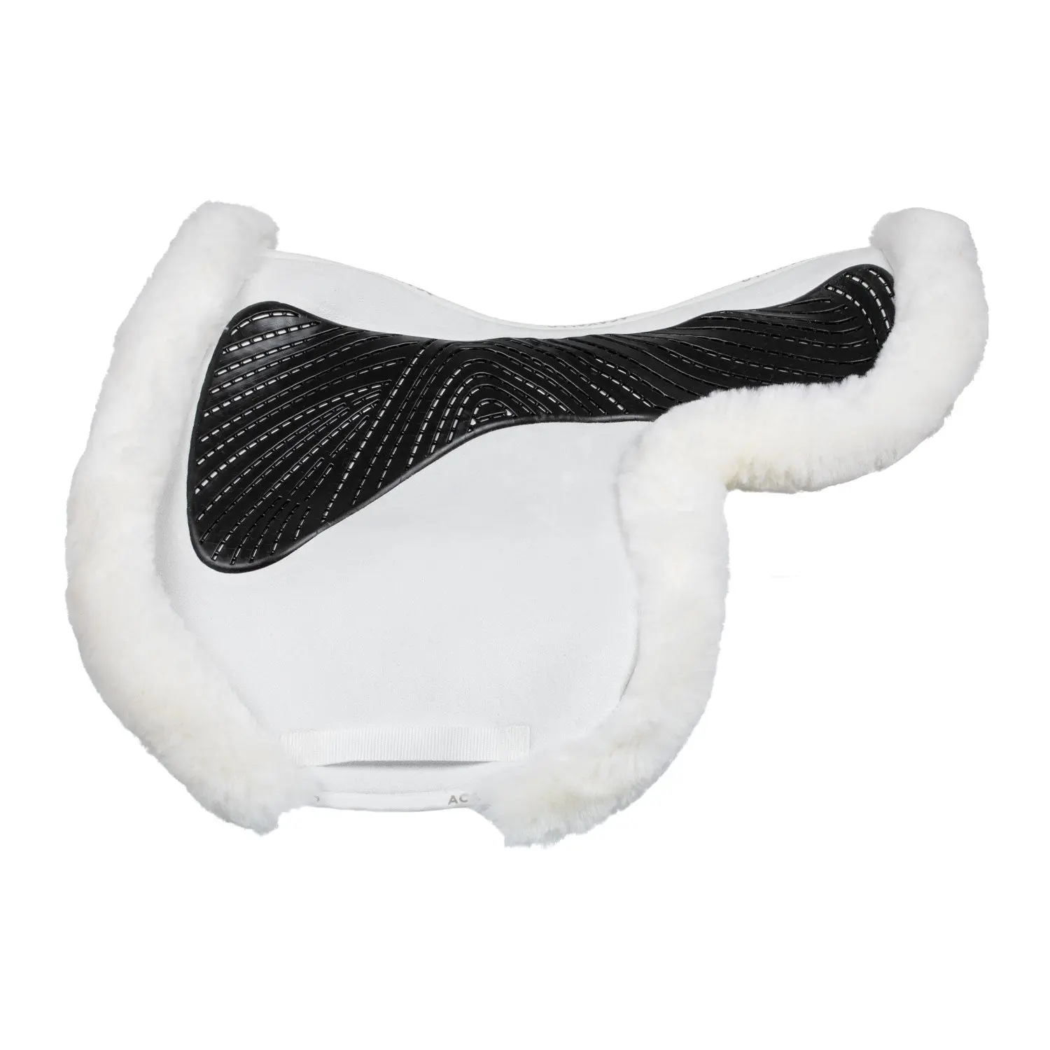 Acavallo Twin Sided Gel Pad Jump Numnah Full Sheepskin Edge - Image 3