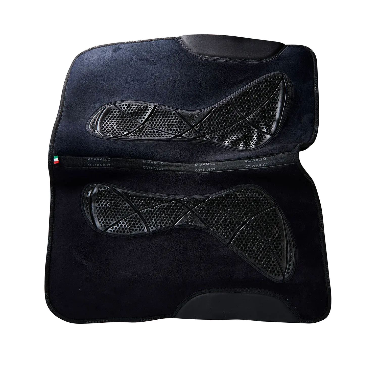 Acavallo Western Anatomic X-Grip System Gel Pad Synth Wool Lined One Size Black - Image 4