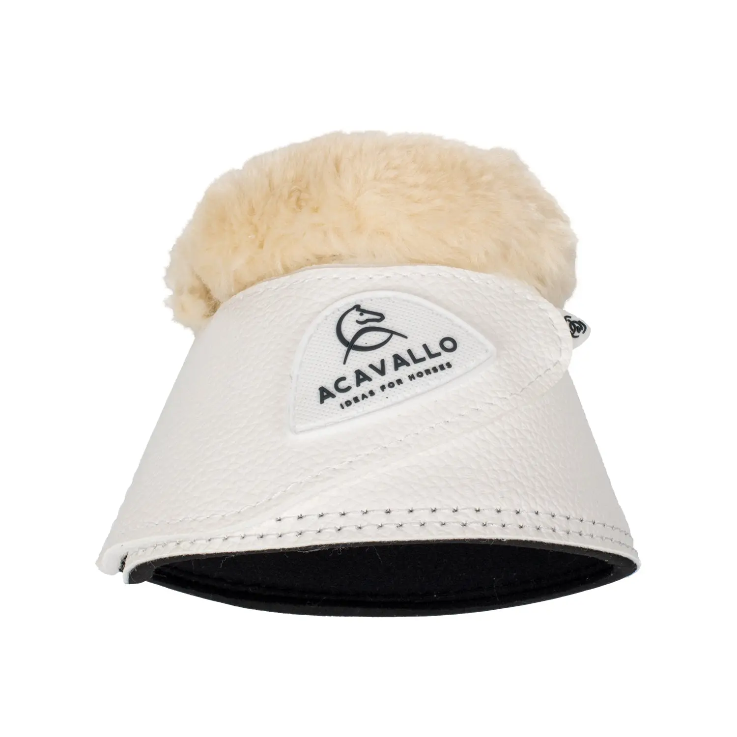 Acavallo White Bell Boots W/Synthetic Fur In Pu Leather W/Velcro Fastening - Image 6