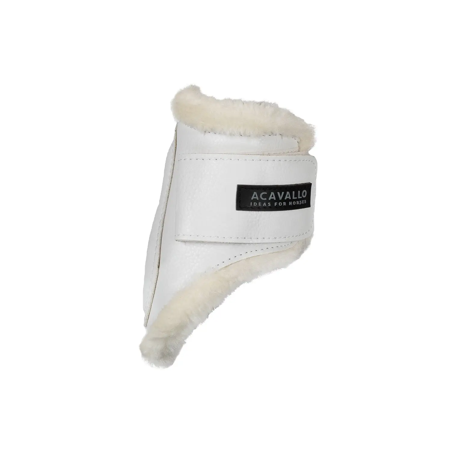 Acavallo White Eco-Leather Ankle Boots With Double Velcro Fastening - Image 2