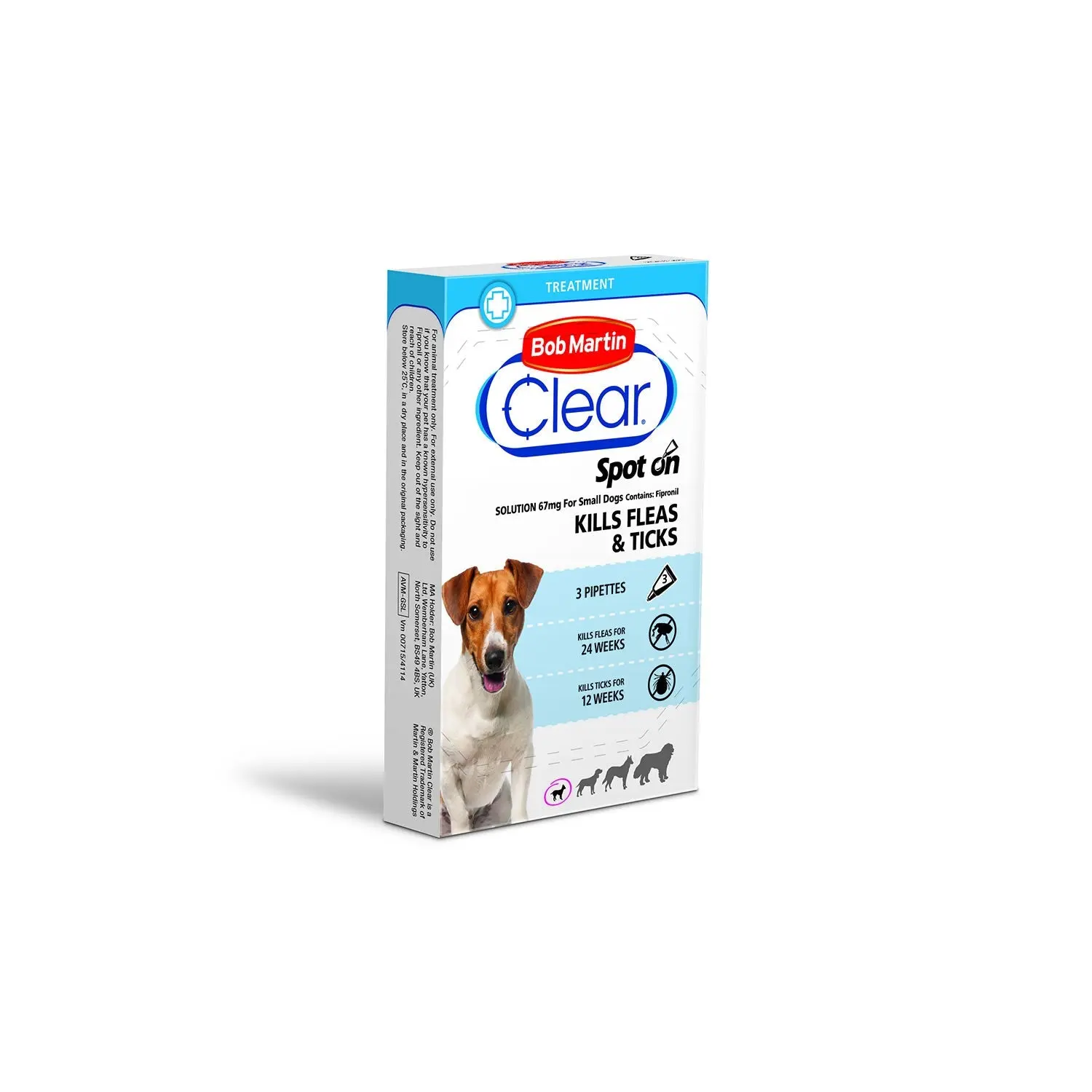 Bob Martin Clear Spot On For Small Dogs 2-10Kg