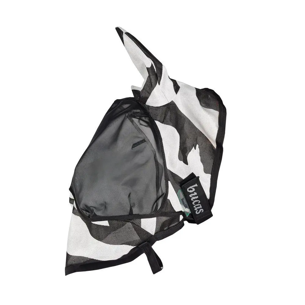 Bucas Buzz-Off Deluxe Zebra Print Fly Mask - Image 2