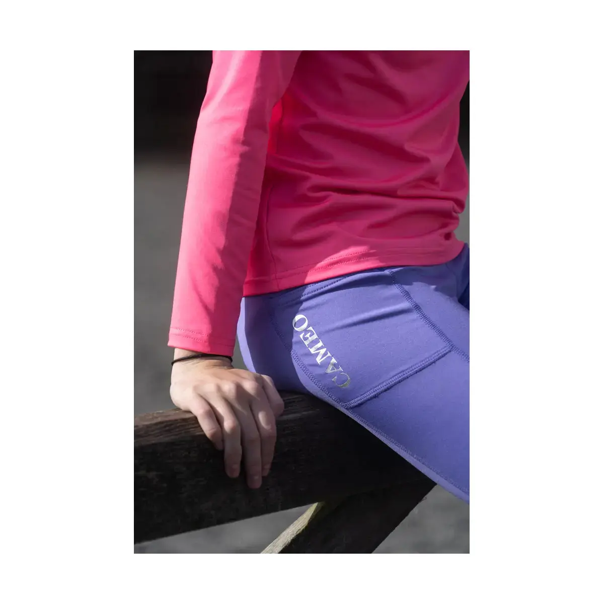 Cameo Core Collection Purple Junior Riding Tights - Image 2