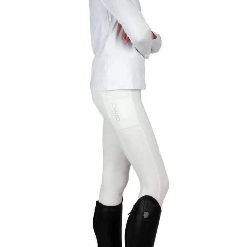 Cameo Core Collection White Junior Riding Tights
