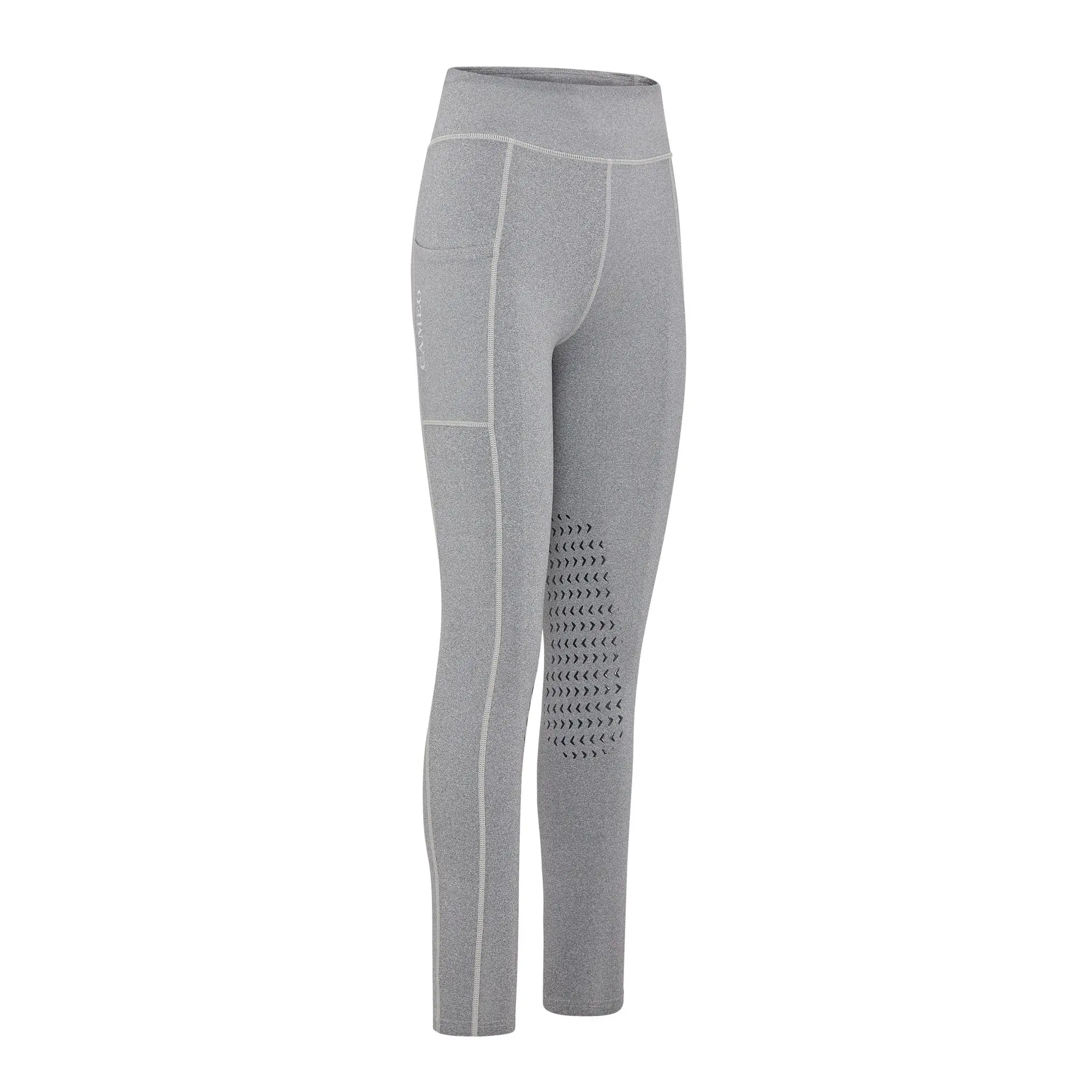 Cameo Equine Core Collection Everyday Ladies Grey Marl Tights Grey Marl UK 14 - Image 3