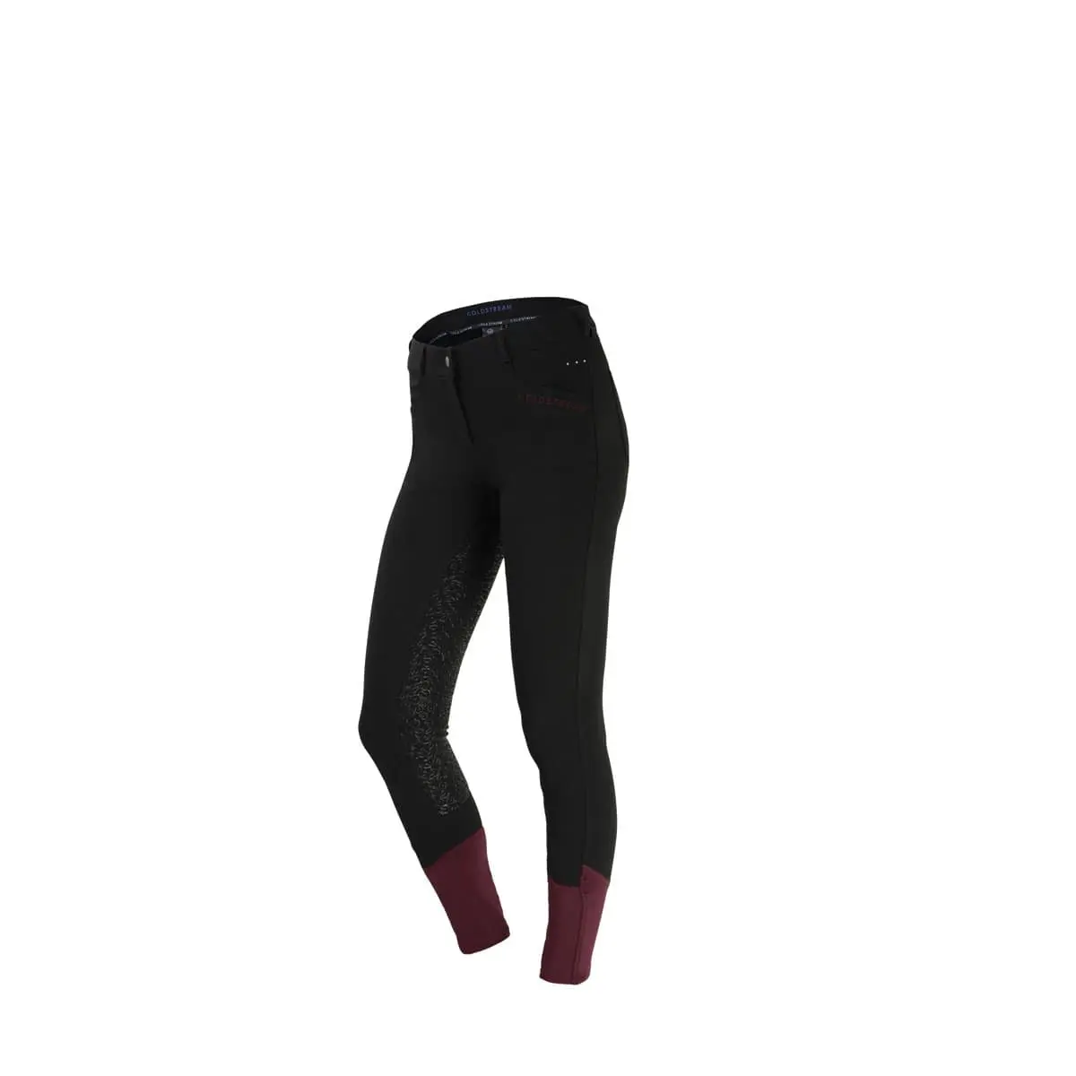 Coldstream Learmouth Ladies Black/Windsor Wine Breeches - Image 7