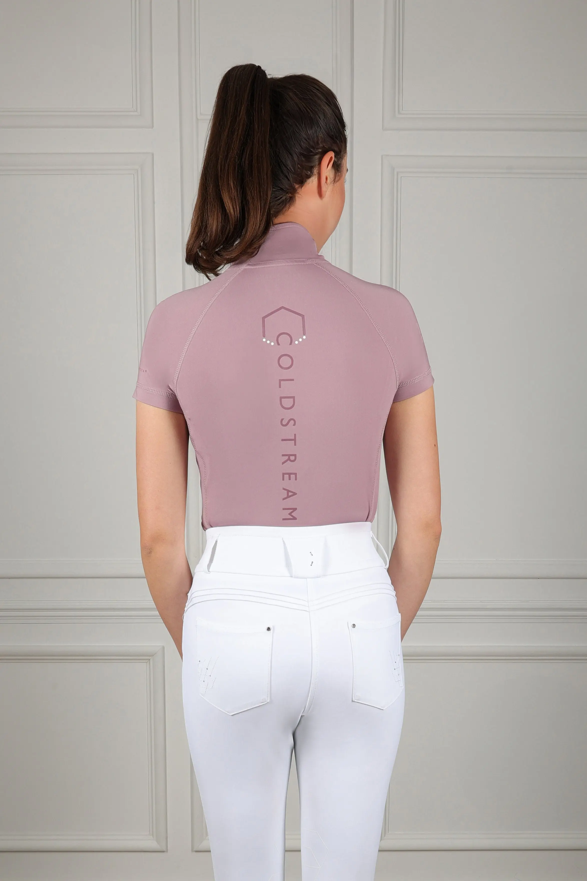 Coldstream Midlem Short Sleeve Base Layer Dusky Pink - Image 2
