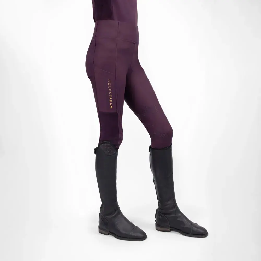 Coldstream Next Generation Ednam Riding Tights Mulberry Purple - Image 3