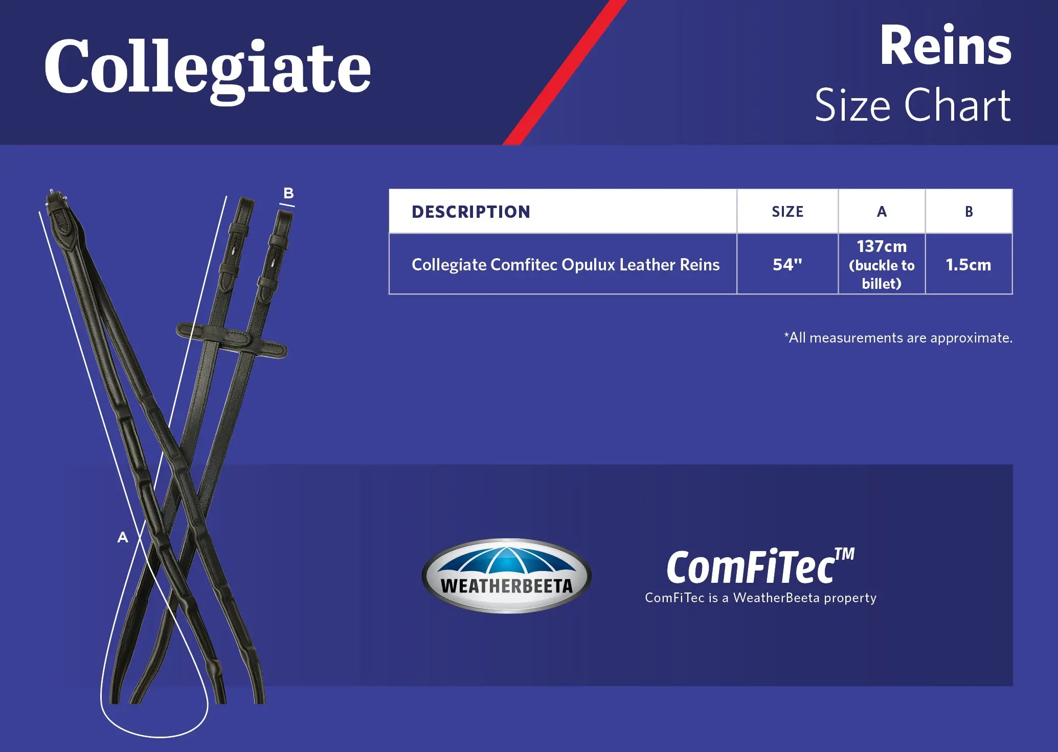 Collegiate ComFiTec Opulux Leather Reins - Image 3