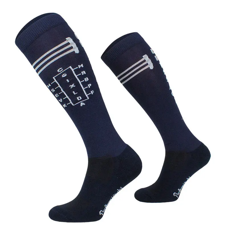 Comodo Adults Navy Dressage Novelty Socks -Euro 39-42 (UK 5.5-8) - Image 2