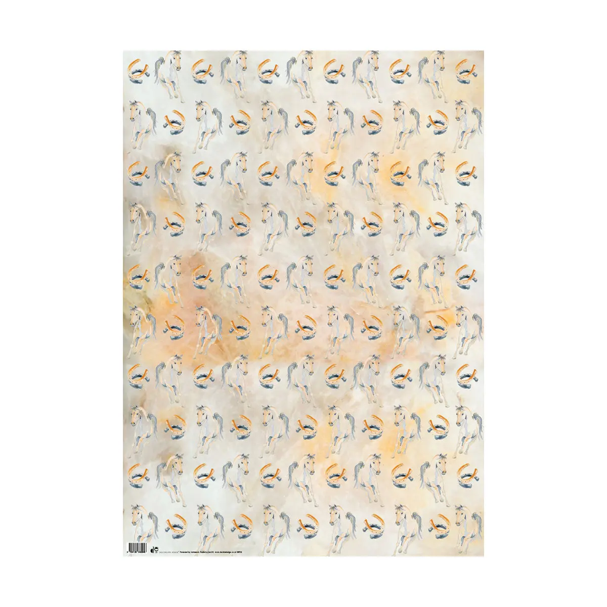 Deckled Edge Horse Design Gift Wrap - Image 5