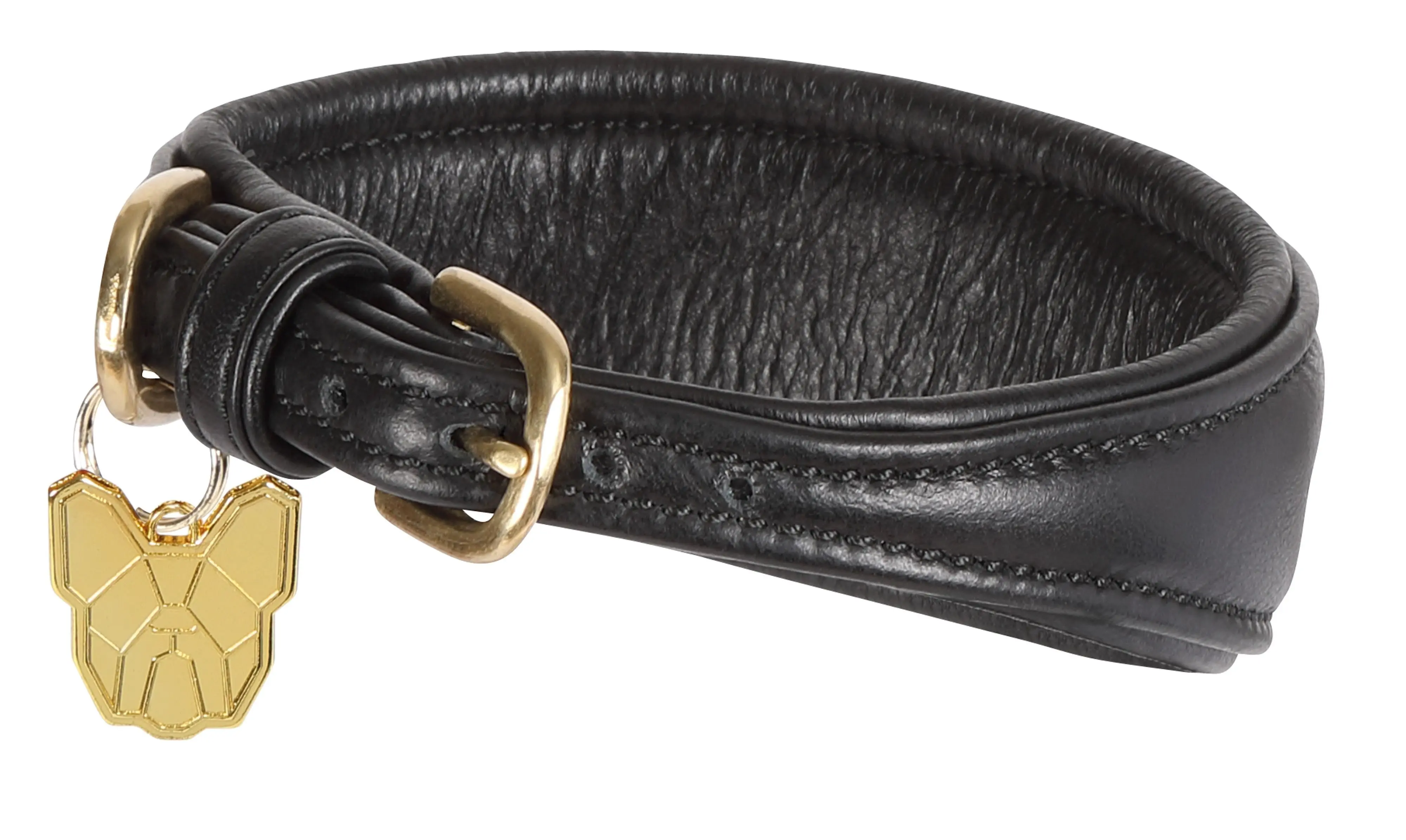 Digby & Fox Black Padded Greyhound Collar