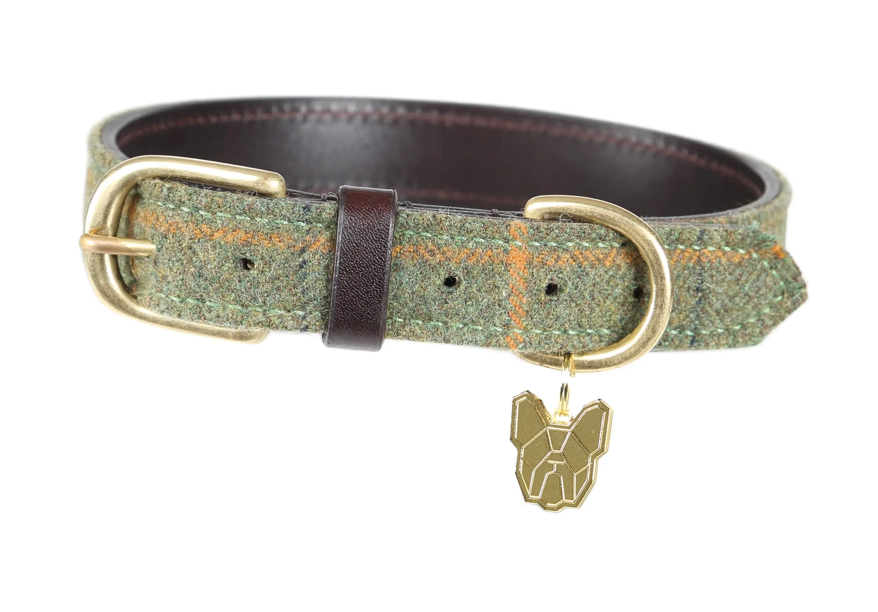 Digby & Fox Red / Yellow / Blue Tweed Tweed Dog Collar