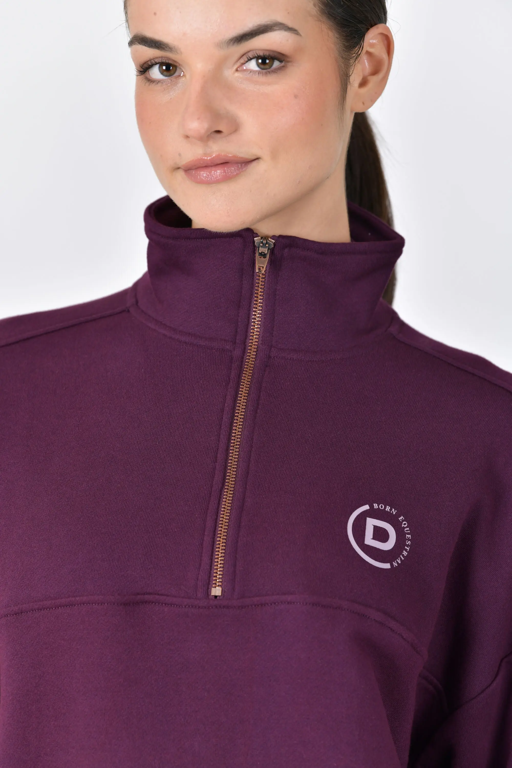 Dublin 1/4 Zip Fleece Pullover Purple Violet - Image 2