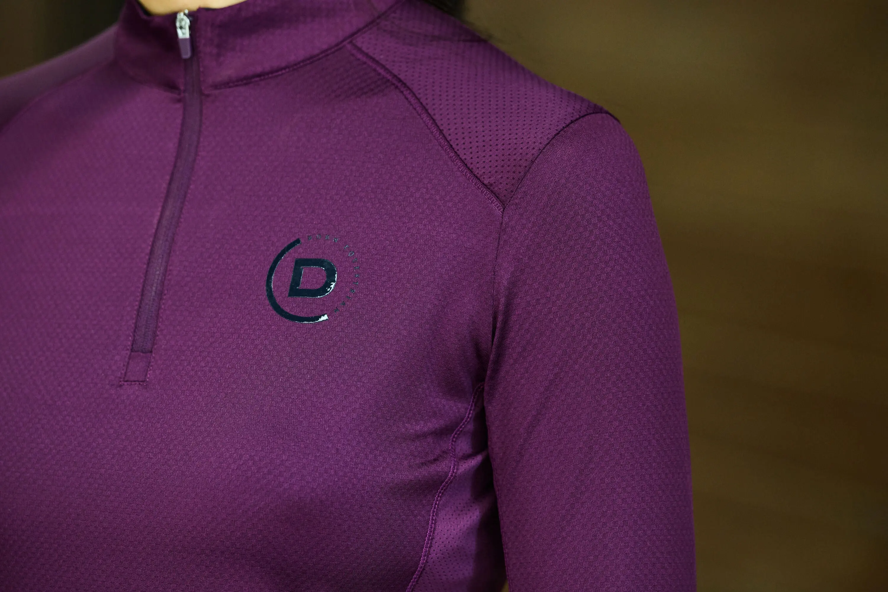 Dublin Breathable Long Sleeve Riding Top Purple Violet - Image 3