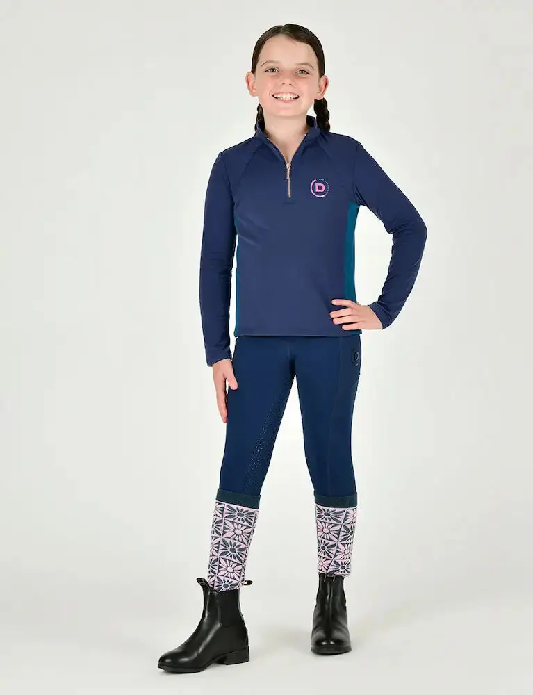 Dublin Girls Long Sleeve Navy Brushed Base Layer Top - Image 8