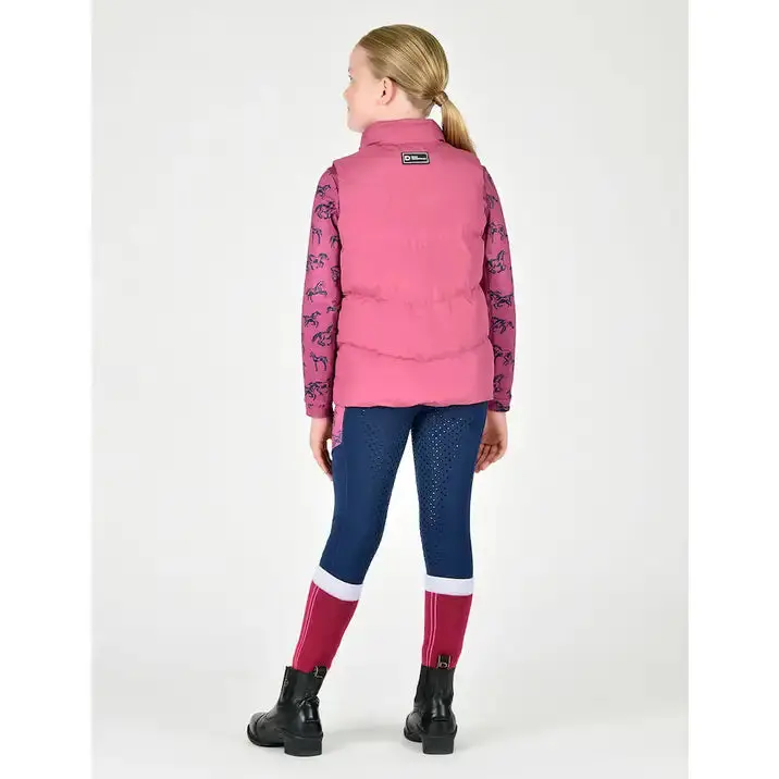 Dublin Red Violet Kids Patrice Puffer Gilet - Image 6