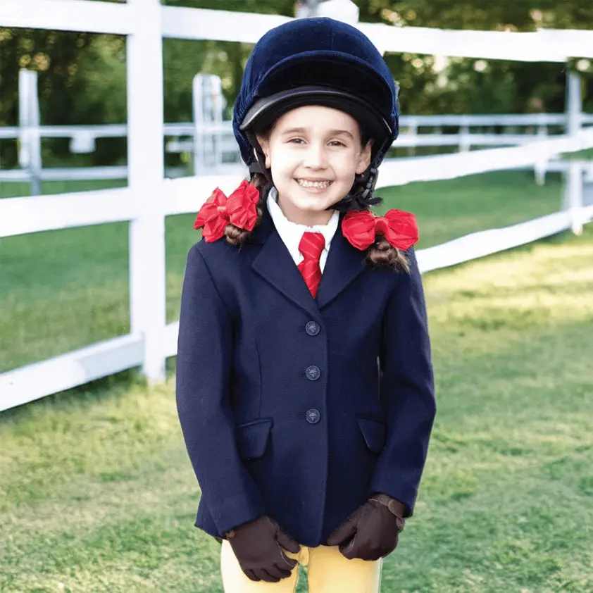 Equetech Blue Children's Junior Windsor Show Pony Riding Jacket - Image 2