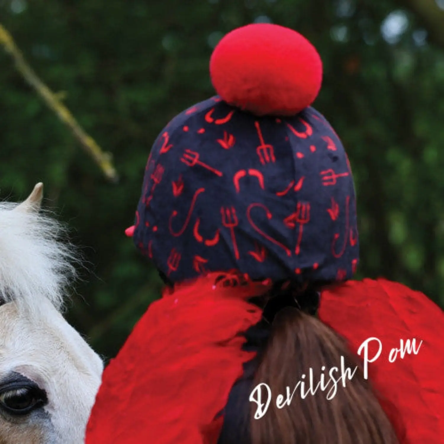 Equetech Devilish Pom Hat Silk - Image 2