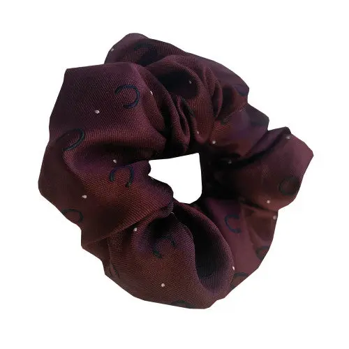 Equetech Maroon Horseshoes Hair Scrunchie