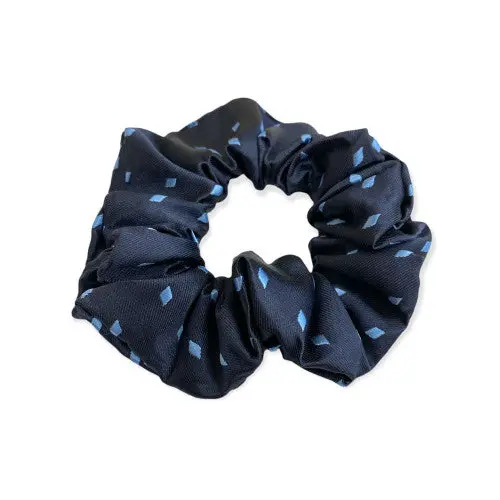 Equetech Navy/Light Blue Diamond Hair Scrunchie