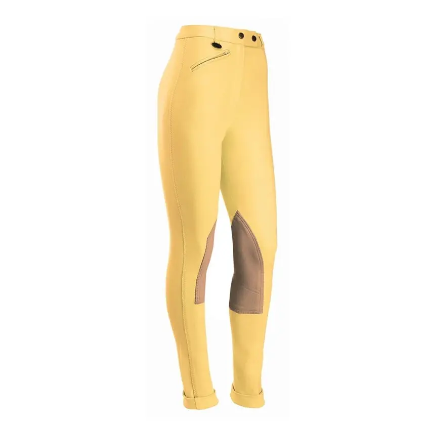 Equetech Yellow Children's Junior Deluxe Prima Jodhpurs - Image 2
