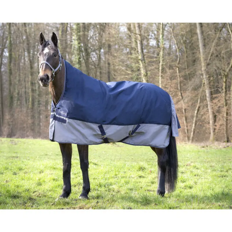 Equi-Thème Tyrex 600D 150G High Neck Turnout Rug - Navy/Grey - Image 7