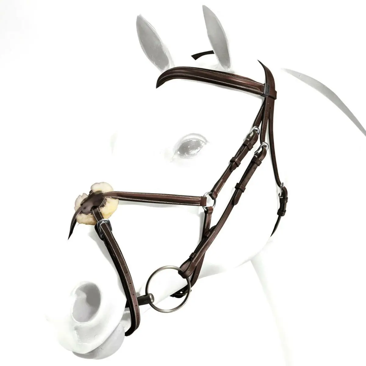 Equipe Emporio Brown with Silver Grackle Bridle - Size Full