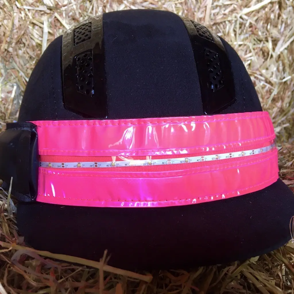 Equisafety Reflective LED Rechargeable Flashing Hat Band -Pink