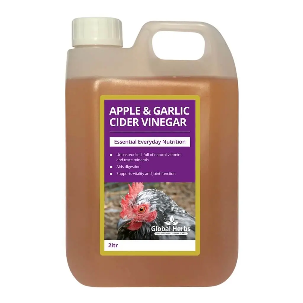 Global Herbs Apple Garlic Cider Vinegar - For Chickens - Image 2