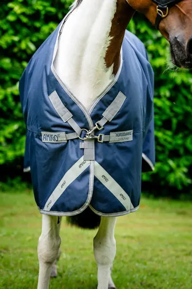 Horseware Ireland Amigo 1200D Xl Turnout Rug 50G Navy / Titanium Grey & Silver - Image 8