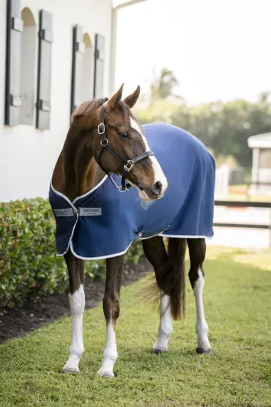 Horseware Ireland Amigo Jersey Cooler Navy / Titanium Grey & Silver