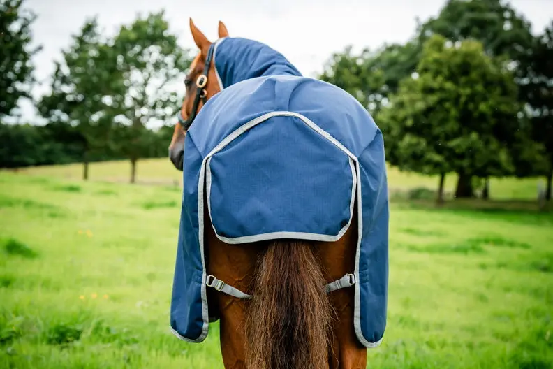Horseware Ireland Amigo Ripstop 900D Plus Turnout Rug 0G Navy / Titanium Grey - Image 13