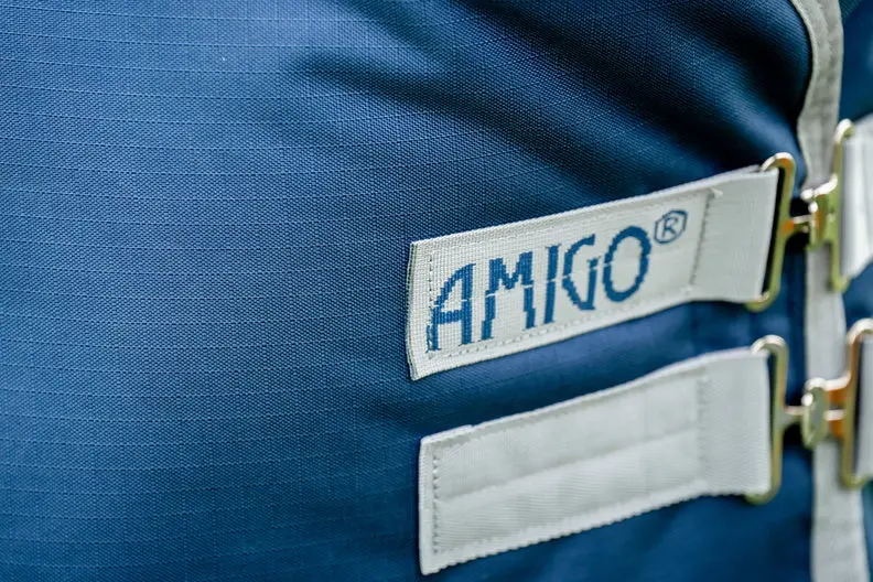 Horseware Ireland Amigo Ripstop 900D Plus Turnout Rug 200G Navy / Titanium Grey - Image 10
