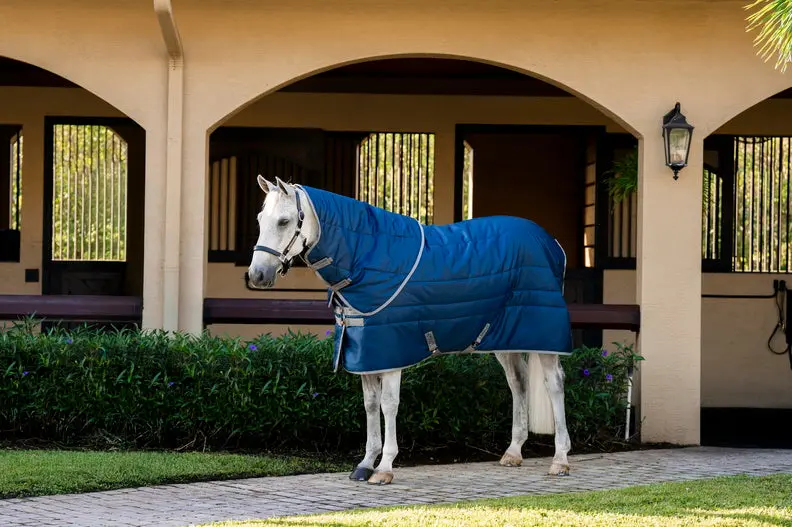 Horseware Ireland Amigo Ripstop Insulator Plus Stable Rug 200G Navy / Titanium Grey - Image 3