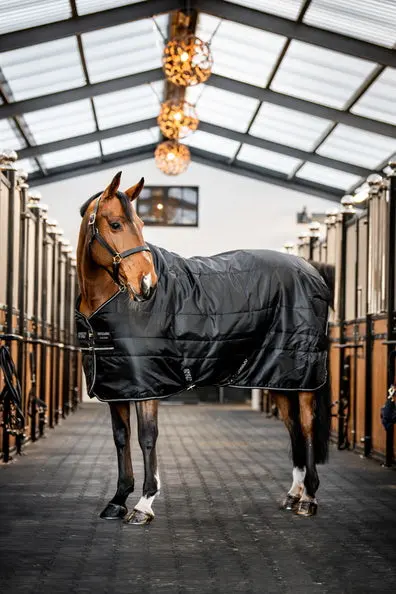 Horseware Ireland Amigo Ripstop Insulator Stable Rug 200G Black / Black & Silver - Image 7