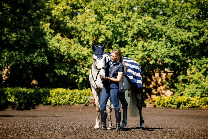 Horseware Ireland Newmarket Exercise Sheet Witney Navy - Image 3